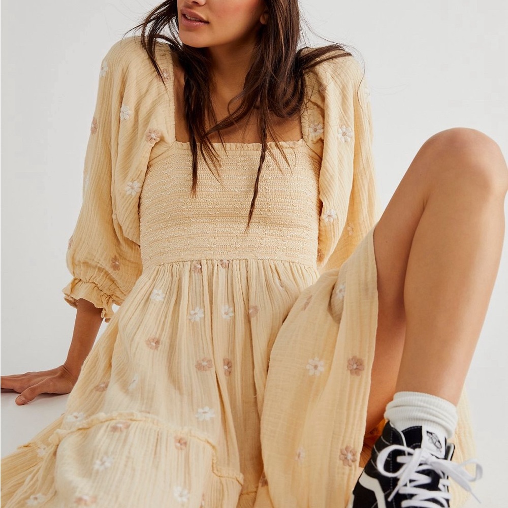 Free People Dahlia Embroidered Maxi Dress